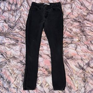 High rise black jeans
